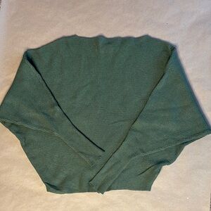 Philosophy Forest Green Turtleneck Sweater with Ribbed Accents